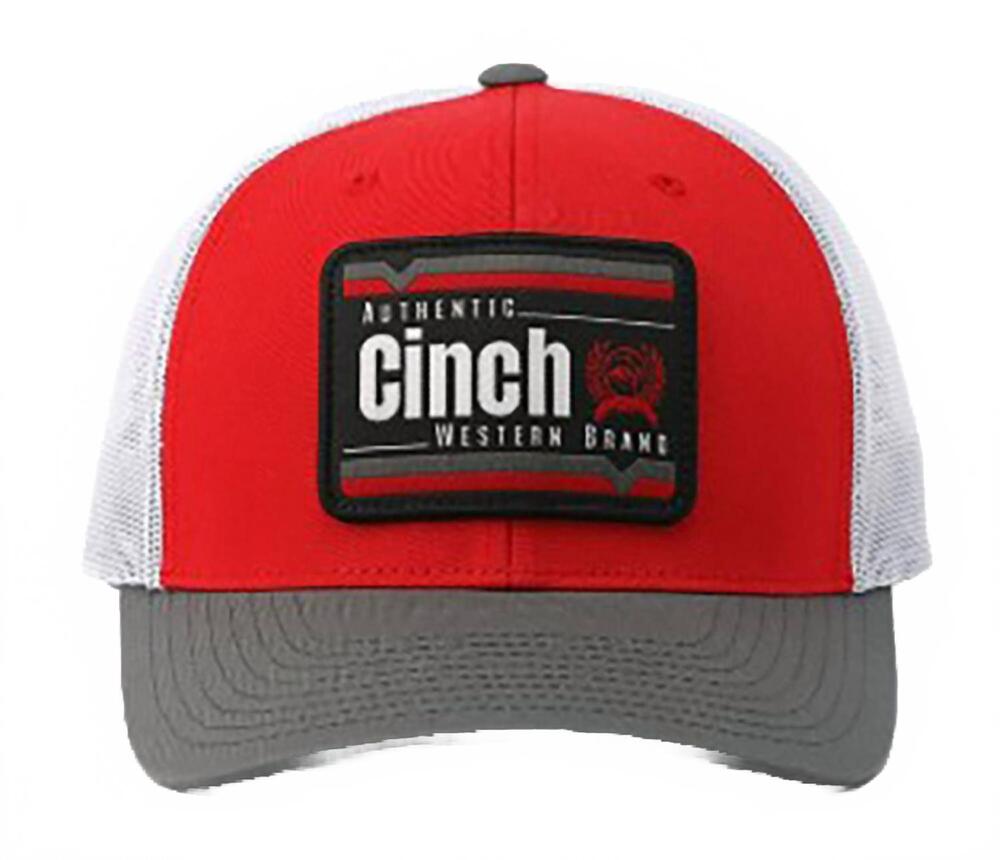 NEW CINCH unisex logo patch 6-panel cap in red